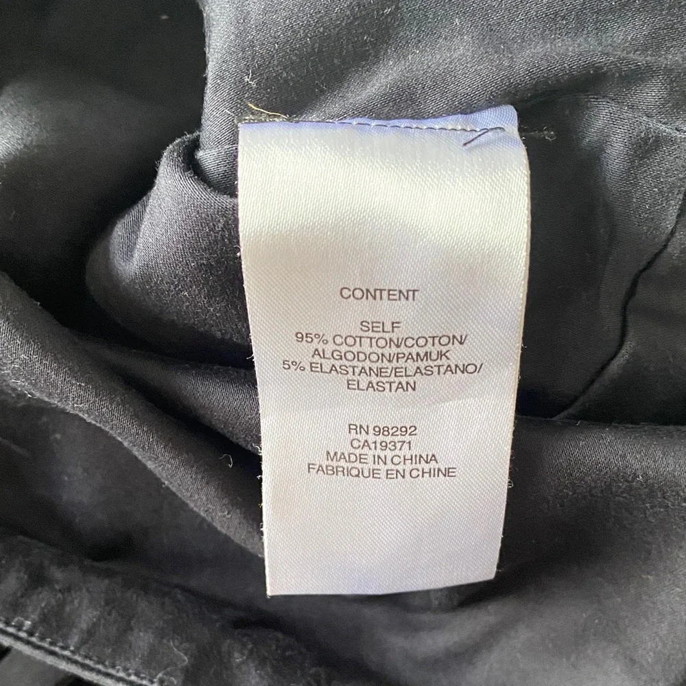 Tibi Stretch Cotton Navy Peplum Top Size 10 - Picture 3 of 5